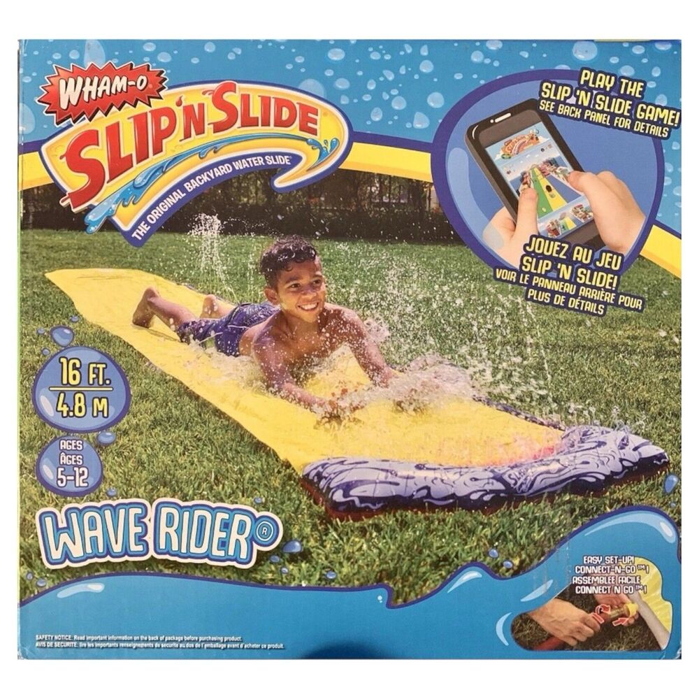 Wham-O Slip'N Slide Wave Rider Backyard Water Slide 16 ft. Slip N Slide Game